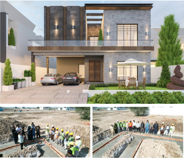 First Brick of One Kanal Modern Lodge Project in Sector-M DHA MULTAN