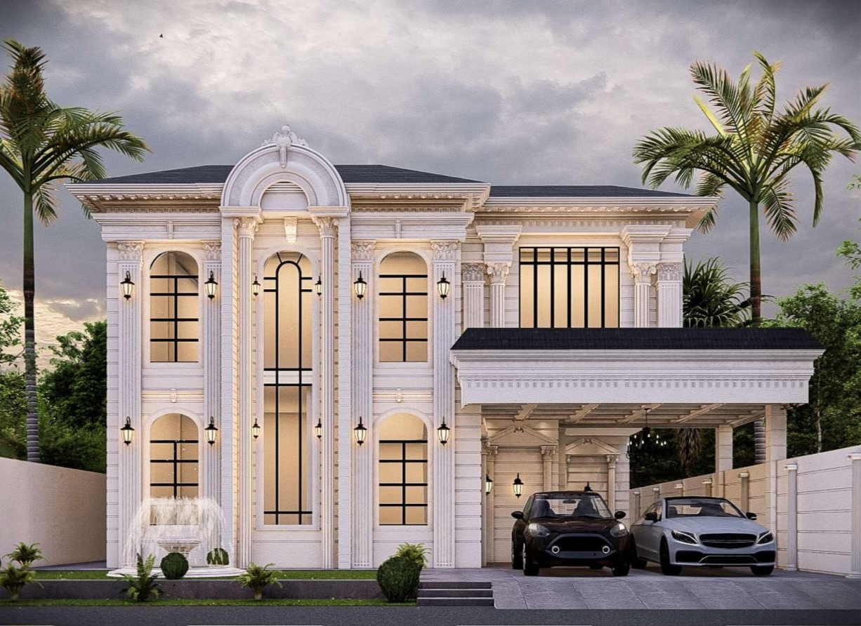 CLASSICAL FRENCH EUROPEAN DESIGN | 01 Kanal Grey Structure Ultra Premium Villa